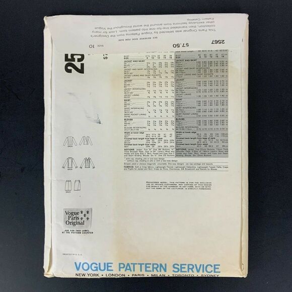 Vogue Paris Original Chloe Dress Size 10 Designer Sewing Pattern 2567 UNCUT - Picture 2 of 3